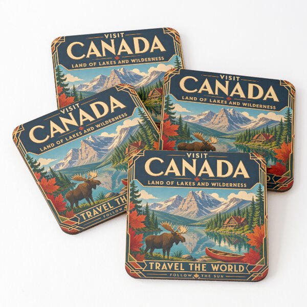Item preview, Canada Vintage Travel Poster Print designed and sold by amithc.