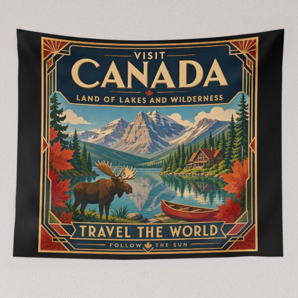 Item preview, Canada Vintage Travel Poster Print designed and sold by amithc.