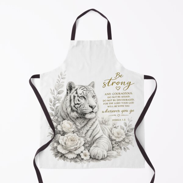 Item preview, Be Strong And Courageous Tiger Christian Shirt PNG | Joshua 1:9 Faith Based Floral Tiger Design designed and sold by Ashes to Artistry.