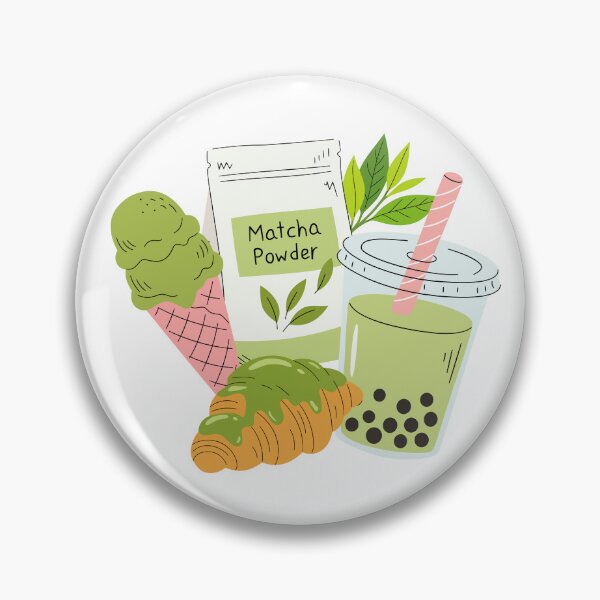 Item preview, Aesthetic Matcha Treats: Boba, Ice Cream & Croissant designed and sold by AllaMashycheva.