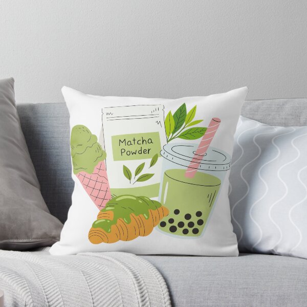 Item preview, Aesthetic Matcha Treats: Boba, Ice Cream & Croissant designed and sold by AllaMashycheva.
