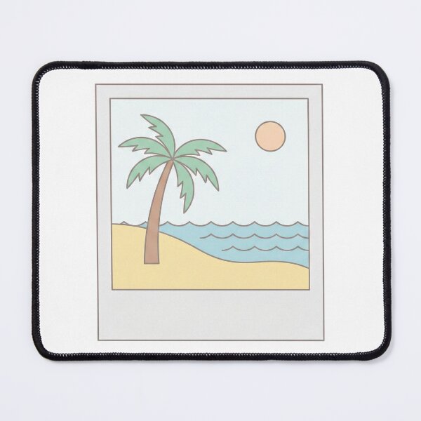 Item preview, Pastel Polaroid Beach Landscape Illustration designed and sold by Opal Aura .