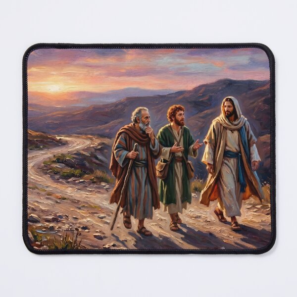 Item preview, Jesus Walk To Emmaus Painting designed and sold by RRRShop.