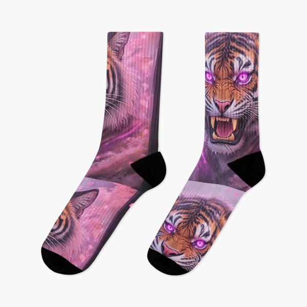 Item preview, Cyberpunk Neon Tiger Sakura – Pink Cherry Blossom designed and sold by Neo Tokio.