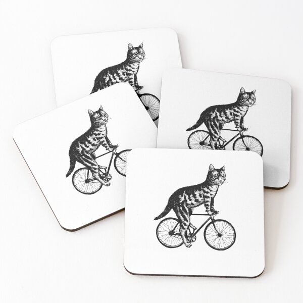 Item preview, Cool Cat Riding a Mountain Bike designed and sold by HBDStudio.