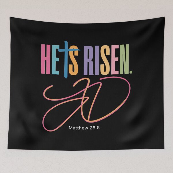 Item preview, He is Risen Jesus Christian Happy Easter designed and sold by sailorjessiArt.
