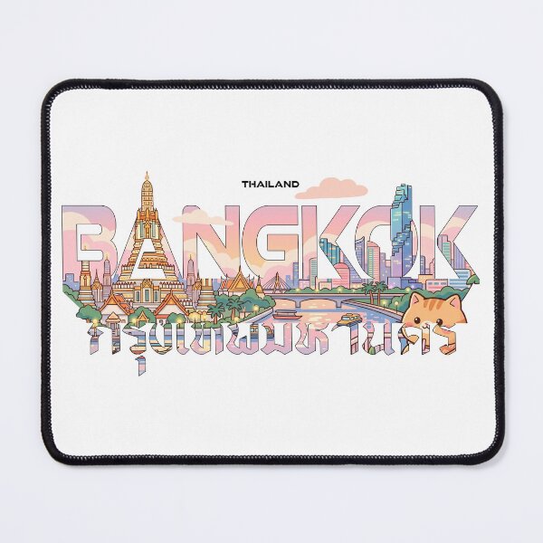 Item preview, Bangkok Thailand Aesthetic Travel Graphic designed and sold by Muri Neko.