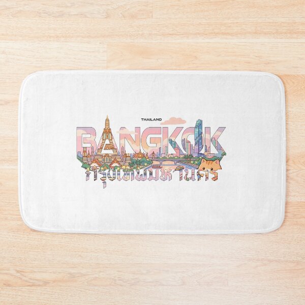 Item preview, Bangkok Thailand Aesthetic Travel Graphic designed and sold by Muri Neko.
