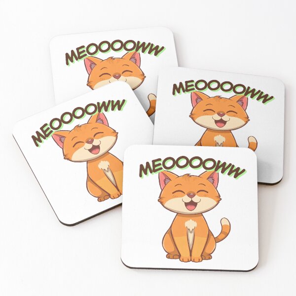 Item preview, Cute Orange Tabby Cat "MEOOOOWW" Happy Kitten Sticker designed and sold by AbsCrewStore.