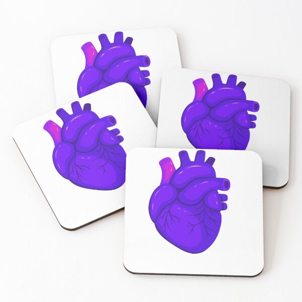 Item preview, Anatomical Human Heart Deep Purple Cybercore Graphic Art designed and sold by vibecraft_studio2.