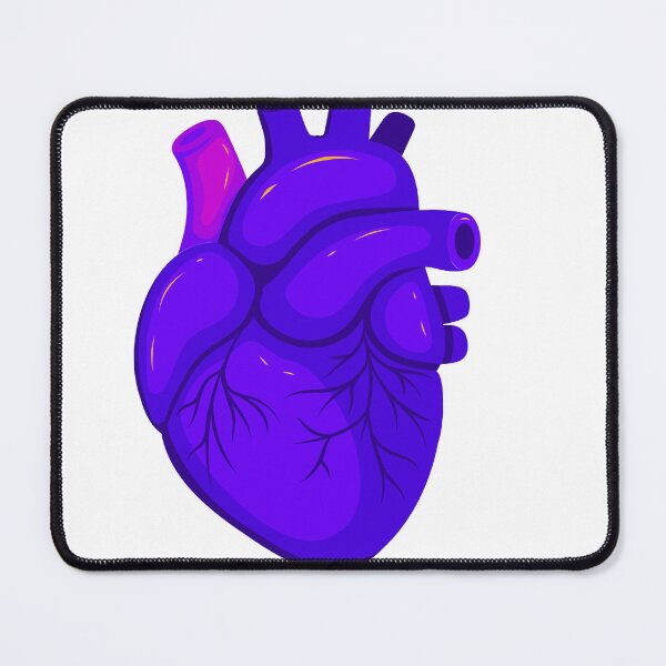 Item preview, Anatomical Human Heart Deep Purple Cybercore Graphic Art designed and sold by vibecraft_studio2.