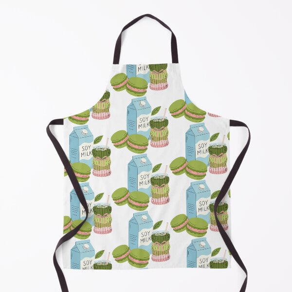 Item preview, Cute Matcha Soy Milk Latte and Macarons Aesthetic designed and sold by AllaMashycheva.