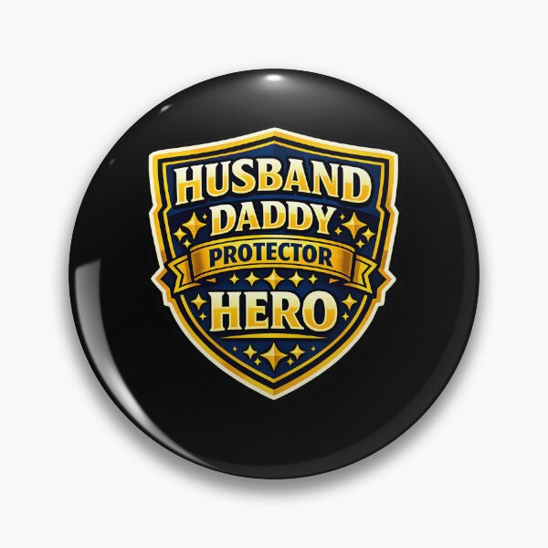 Item preview, Husband Daddy Protector Hero Shield  Badge Fathers Day Gift T-Shirt designed and sold by VaultVibes.