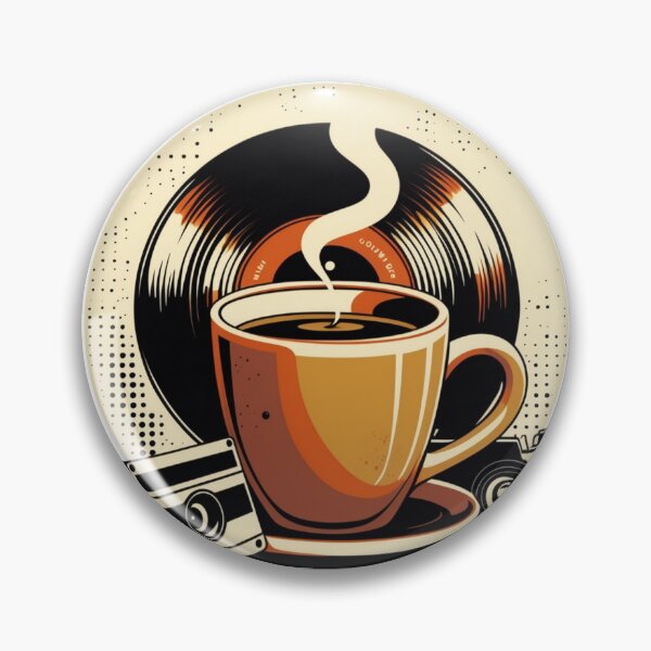 Item preview, Retro Coffee and Vinyl Record Lo-Fi Illustration designed and sold by NuniDesigns.