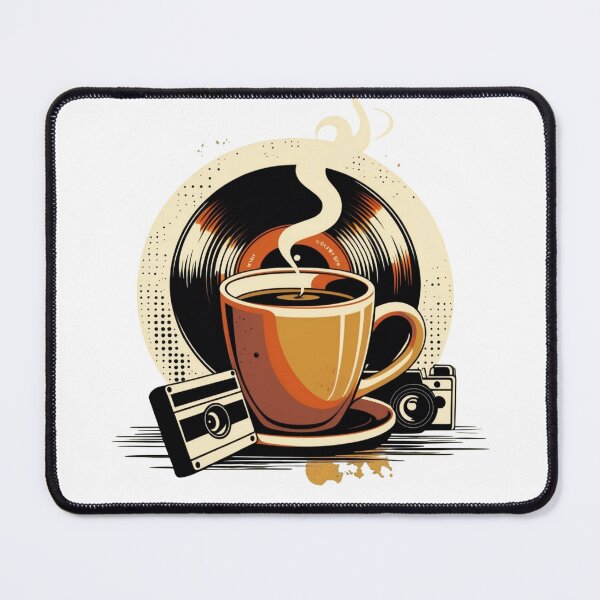 Item preview, Retro Coffee and Vinyl Record Lo-Fi Illustration designed and sold by NuniDesigns.