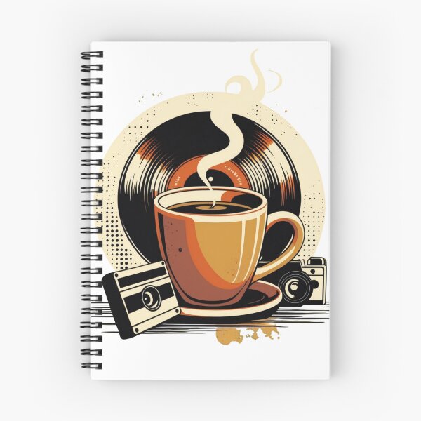 Item preview, Retro Coffee and Vinyl Record Lo-Fi Illustration designed and sold by NuniDesigns.