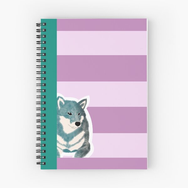 Item preview, 80's vibes colors (purple, green) with blue Shiba Inu designed and sold by ShibaCruise-On.