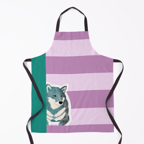 Item preview, 80's vibes colors (purple, green) with blue Shiba Inu designed and sold by ShibaCruise-On.