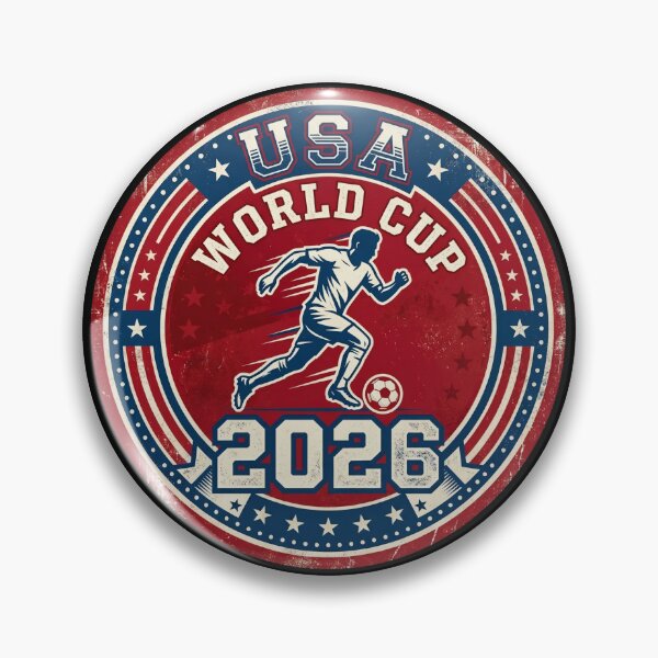 Item preview, USA World Cup 2026 — Vintage Soccer Badge Retro Style designed and sold by David Mateo ArtWorks.