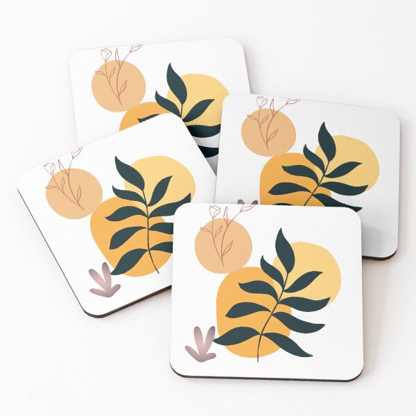 Item preview, Minimalist Abstract Terracotta Geometric Shapes and Botanical Leaves designed and sold by vibecraft_studio2.