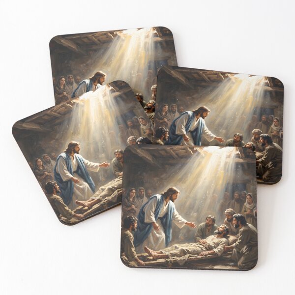 Item preview, Jesus Healing The Paralytic Painting designed and sold by RRRShop.