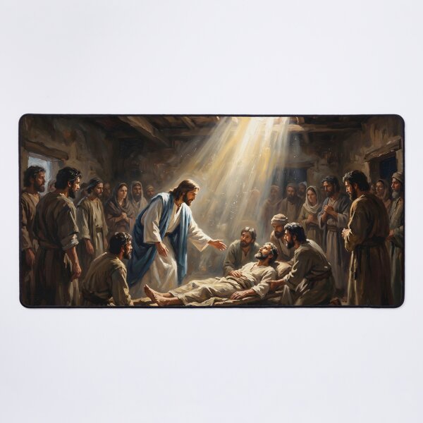 Item preview, Jesus Healing The Paralytic Painting designed and sold by RRRShop.