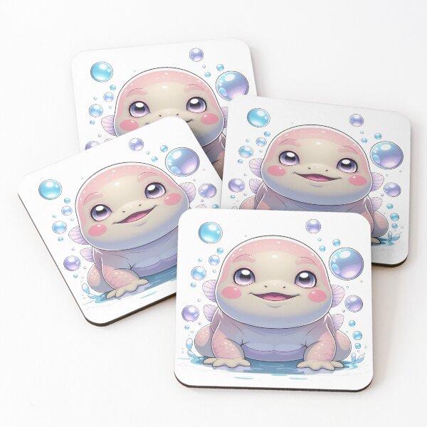 Item preview, Cute Kawaii Pink Frog and Bubbles Illustration designed and sold by NuniDesigns.