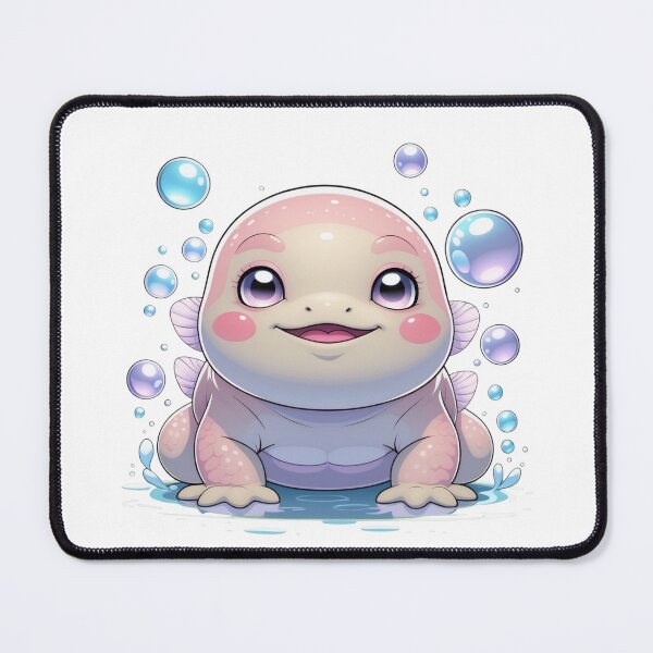 Item preview, Cute Kawaii Pink Frog and Bubbles Illustration designed and sold by NuniDesigns.