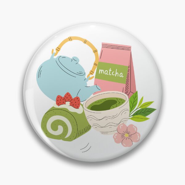 Item preview, Cute Matcha Tea Time & Sweet Dessert Art designed and sold by AllaMashycheva.