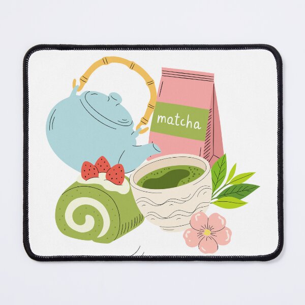 Item preview, Cute Matcha Tea Time & Sweet Dessert Art designed and sold by AllaMashycheva.