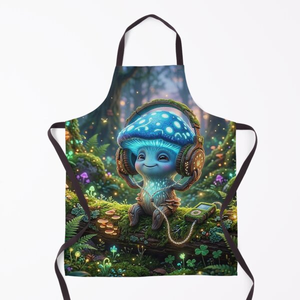 Item preview, Lo-Fi Forest Beats: Cute Magical Mushroom Listening to Music designed and sold by GrabaHuk.