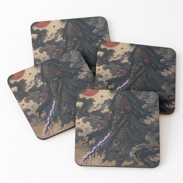 Item preview, Dark Samurai Shadow Blade - Vintage Japanese Ukiyo-e Woodblock Print Style designed and sold by bapupa.