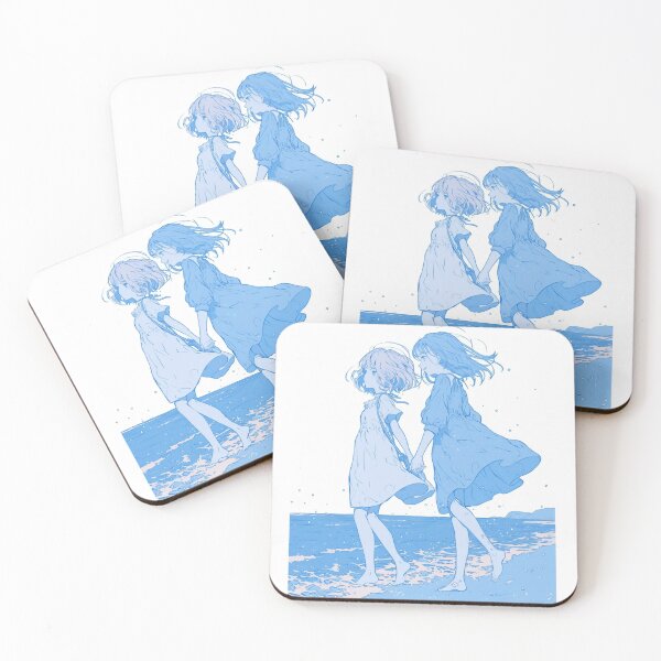 Item preview, Dreamy Ocean Friends – Soft Anime Line Art designed and sold by EchoWave11.