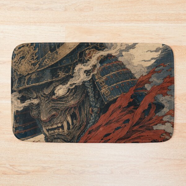 Item preview, Dark Samurai Onyx Mask - Vintage Japanese Ukiyo-e Woodblock Print Style designed and sold by bapupa.