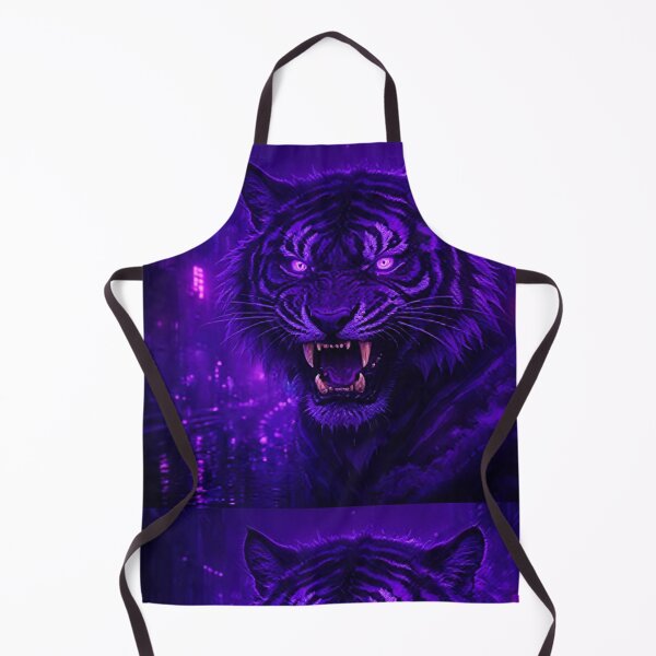 Item preview, Cyberpunk Neon Tiger Purple – Violet Night Predator designed and sold by Neo Tokio.