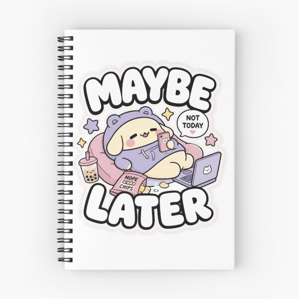 Item preview, Maybe Later Funny Procrastination Meme Sticker designed and sold by Sticker Sprout.