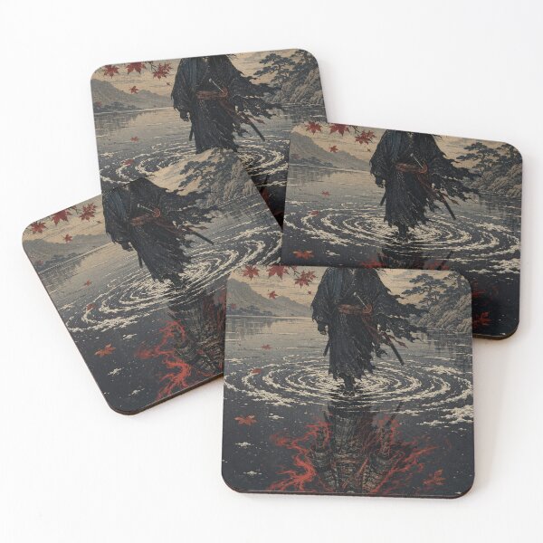 Item preview, Dark Samurai Vengeful Spirit - Vintage Japanese Ukiyo-e Woodblock Print Style designed and sold by bapupa.