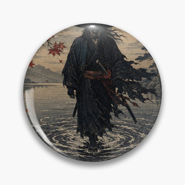 Item preview, Dark Samurai Vengeful Spirit - Vintage Japanese Ukiyo-e Woodblock Print Style designed and sold by bapupa.