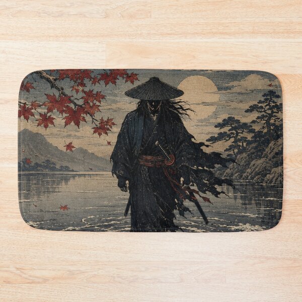 Item preview, Dark Samurai Vengeful Spirit - Vintage Japanese Ukiyo-e Woodblock Print Style designed and sold by bapupa.