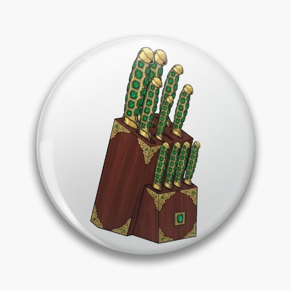 Item preview, Luxury Emerald Jeweled Knife Block Art designed and sold by octozap.