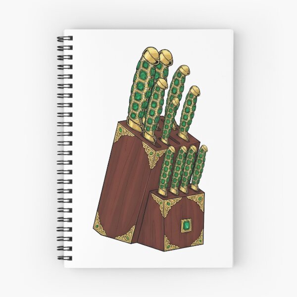 Item preview, Luxury Emerald Jeweled Knife Block Art designed and sold by octozap.