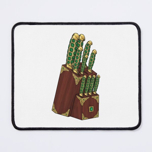 Item preview, Luxury Emerald Jeweled Knife Block Art designed and sold by octozap.