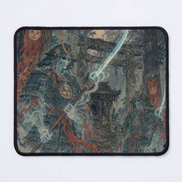 Item preview, Ghost Samurai Cursed Shrine Guard - Vintage Japanese Ukiyo-e Woodblock Print Style designed and sold by bapupa.