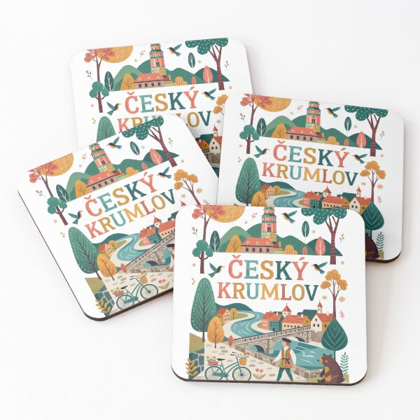 Item preview, Cesky Krumlov Czech Republic Folk Travel Poster designed and sold by Witsprings.