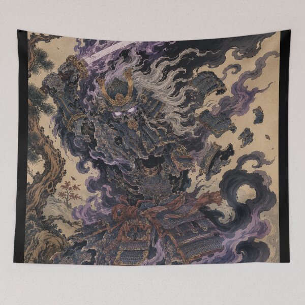 Item preview, Ghost Samurai Vengeful Blade - Vintage Japanese Ukiyo-e Woodblock Print Style designed and sold by bapupa.