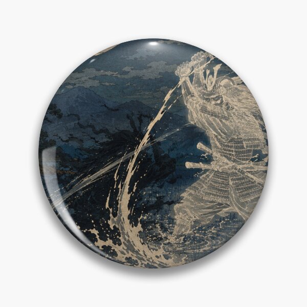 Item preview, Moonlit Duel - Vintage Japanese Ukiyo-e Woodblock Print Style designed and sold by bapupa.