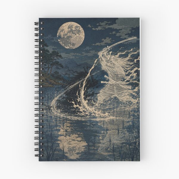 Item preview, Moonlit Duel - Vintage Japanese Ukiyo-e Woodblock Print Style designed and sold by bapupa.
