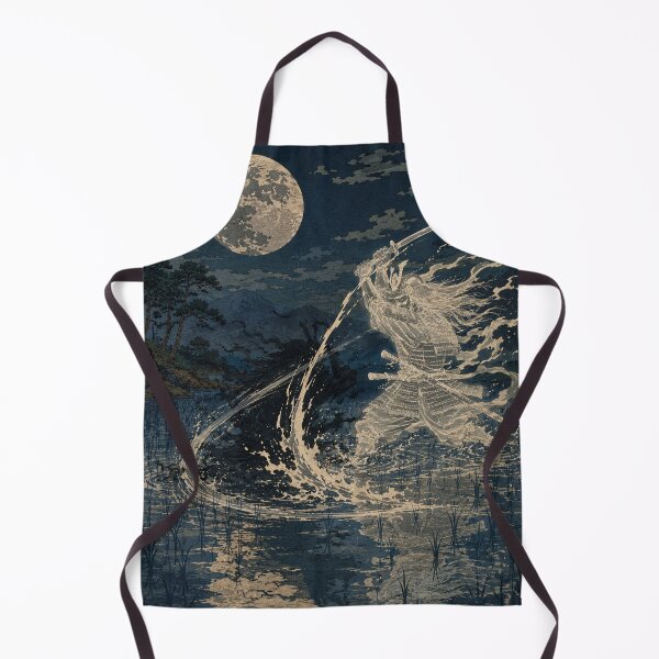 Item preview, Moonlit Duel - Vintage Japanese Ukiyo-e Woodblock Print Style designed and sold by bapupa.