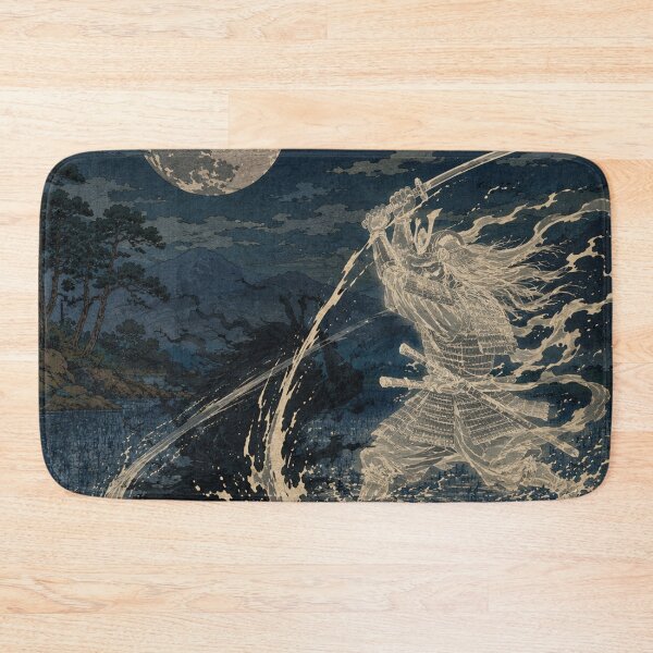 Item preview, Moonlit Duel - Vintage Japanese Ukiyo-e Woodblock Print Style designed and sold by bapupa.