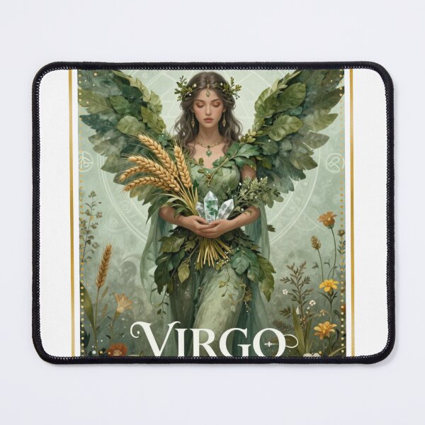 Item preview, Virgo Zodiac Goddess Aesthetic - Nature Angel and Earth Art designed and sold by Atlasoloji.